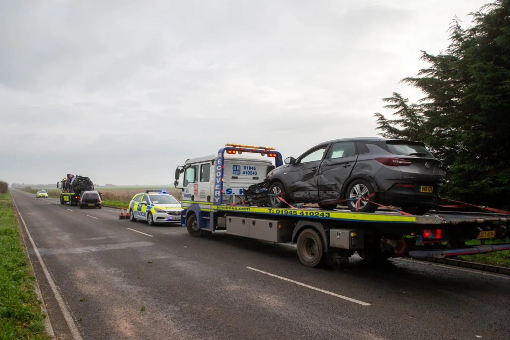 A47 re opens after lorry and four cars involved in crash