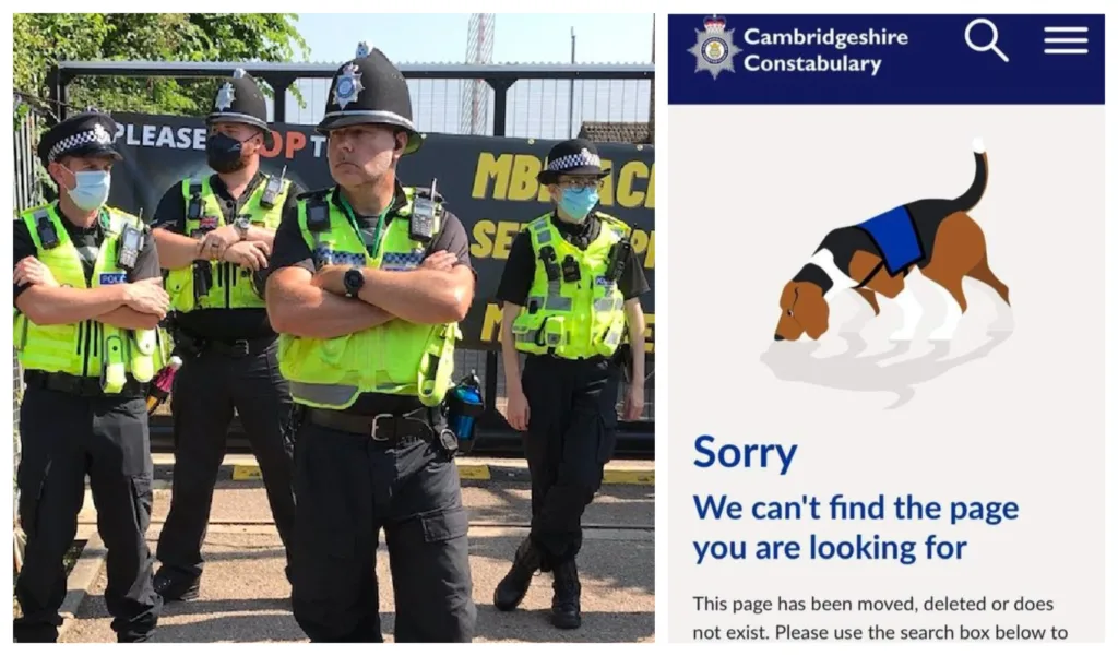 Beagle ‘pop up’ on Cambridgeshire police website angers protestors