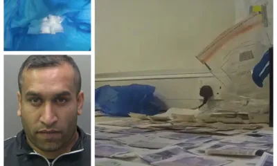 Body Warn Video footage of the contents of the safe and cash being counted: 35-year-old Umar Zeshan has been jailed, four years after his arrest.