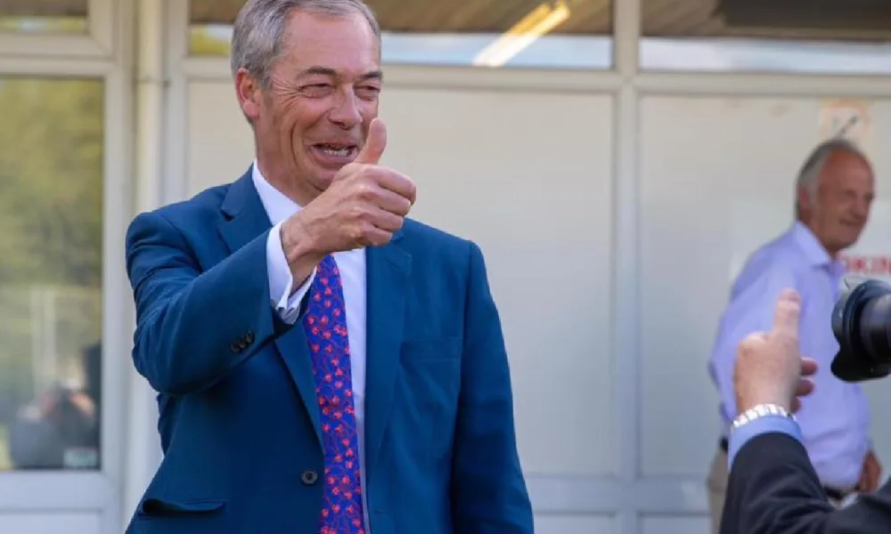 Nigel Farage has invited a hand-picked crop of around 100 guests to the Bourges Boulevard club house, Peterborough, where TV cameras have been setting up for much of the afternoon. PHOTO: Terry Harris for CambsNews
