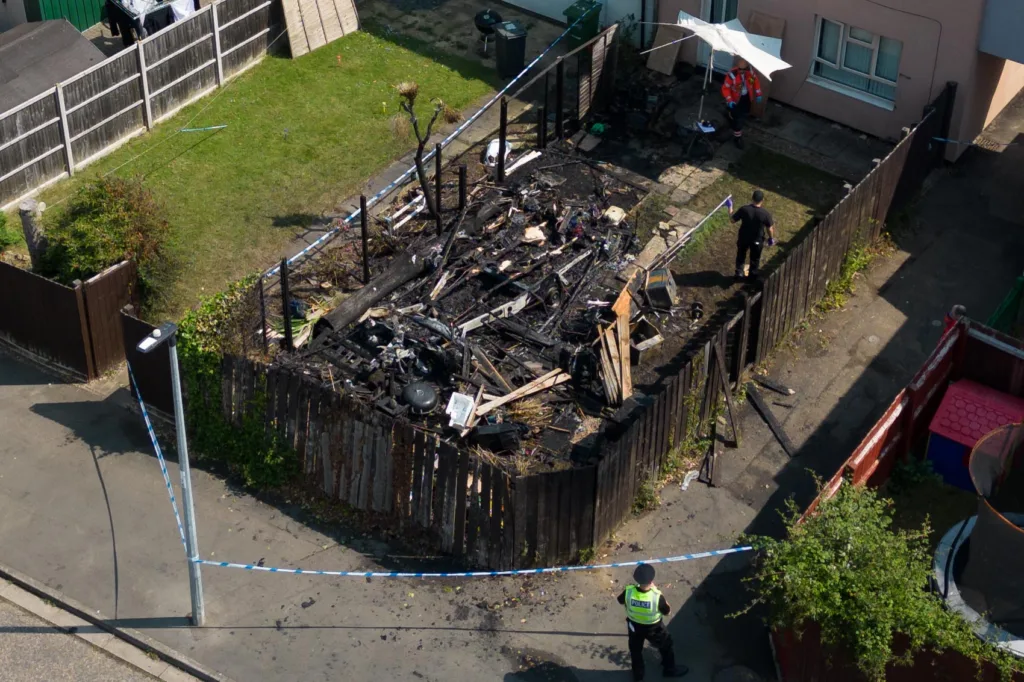 Caravan fire sparks investigation.