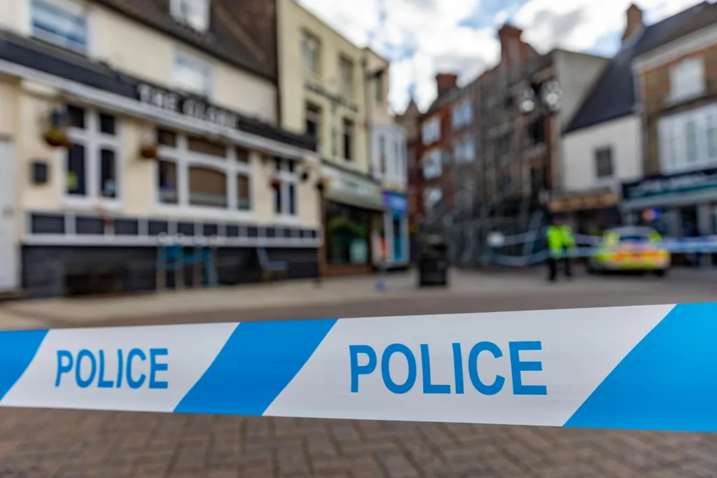 Part of town centre closed off following suspected stabbing