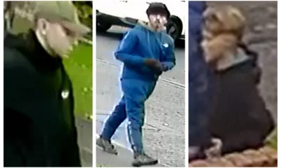 Images of the men police want to speak to following two attempted burglaries in Wisbech