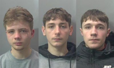 Tyler Eastabrook, 19, Harvey Carr, 18, and Weston Haylock, 18, began their spree on the evening of 8 January this year when they surrounded a Domino’s delivery driver in Viersen Platz.