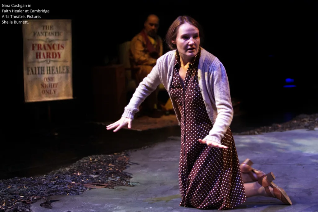 Gina Costigan as Grace in The Faith Healer at Cambridge Arts Theatre until Saturday, November 4. PHOTO: Sheila Burnett 