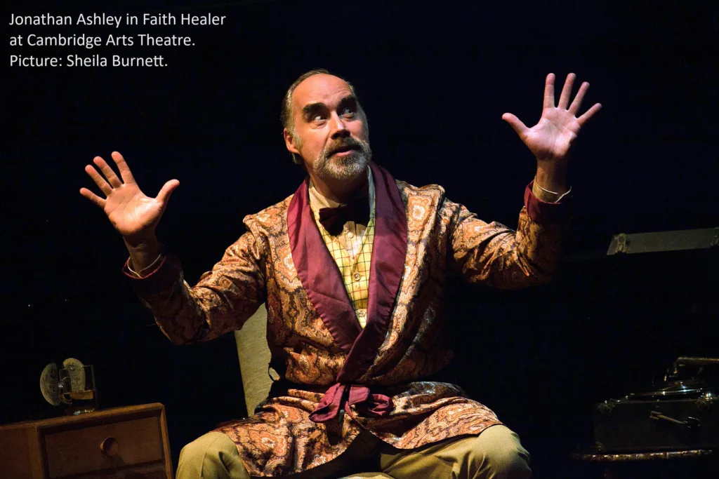 Jonathan Ashley as Teddy in The Faith Healer at Cambridge Arts Theatre until Saturday, November 4. PHOTO: Sheila Burnett 