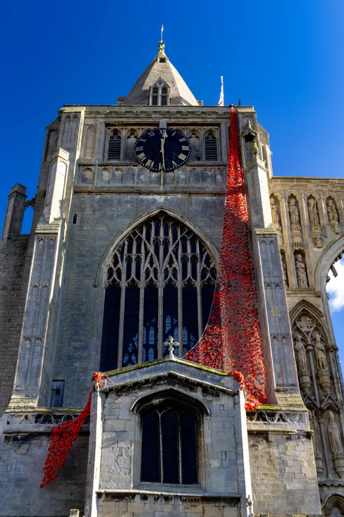  Remembrance tribute at Crowland Abbey. Photo: Terry Harris for CambsNews 
