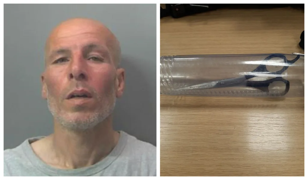 Man, brandishing scissors jailed for threatening customers at a Peterborough cafe