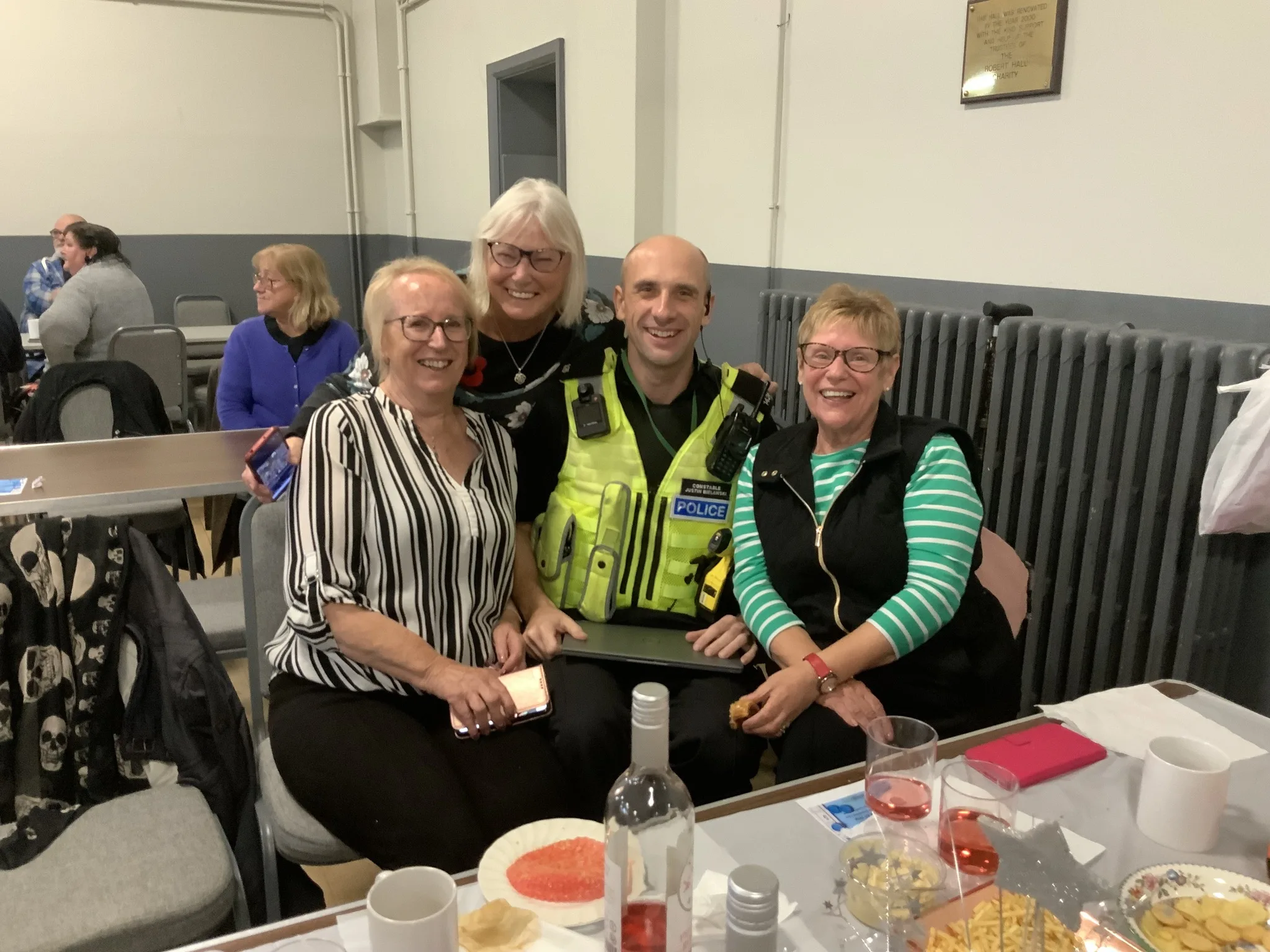 High Sheriff of Cambridgeshire, Dr Bharatkumar Khetani, cut the birthday cake as Walsoken Village Hall Community Coffee Morning celebrated its 2nd anniversary. Local police dropped in for a cuppa and cake. PHOTO: Wisbech Tweet