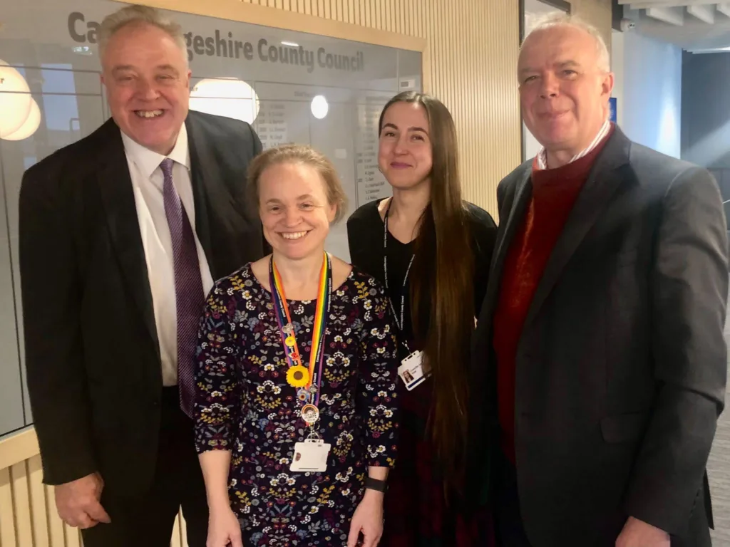 Labour councillors Richard Howitt, Bryony Goodliffe, Cllr Alex Bulat and Mike Black successfully pressed at Cambridgeshire County Council Adults & Health Committee today for more GP health checks, action to prevent falls by older people and for better health treatment for people with learning disabilities.