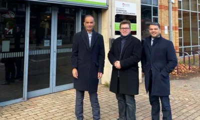 Mayor Dr Nik Johnson in Peterborough for a walking tour of the city with recently elected council leader Mohammed Farooq. Both agreed they are singing from the same hymn sheet to build Peterborough’s prosperity. With them is Cllr Amjad Iqbal, central ward councillor.