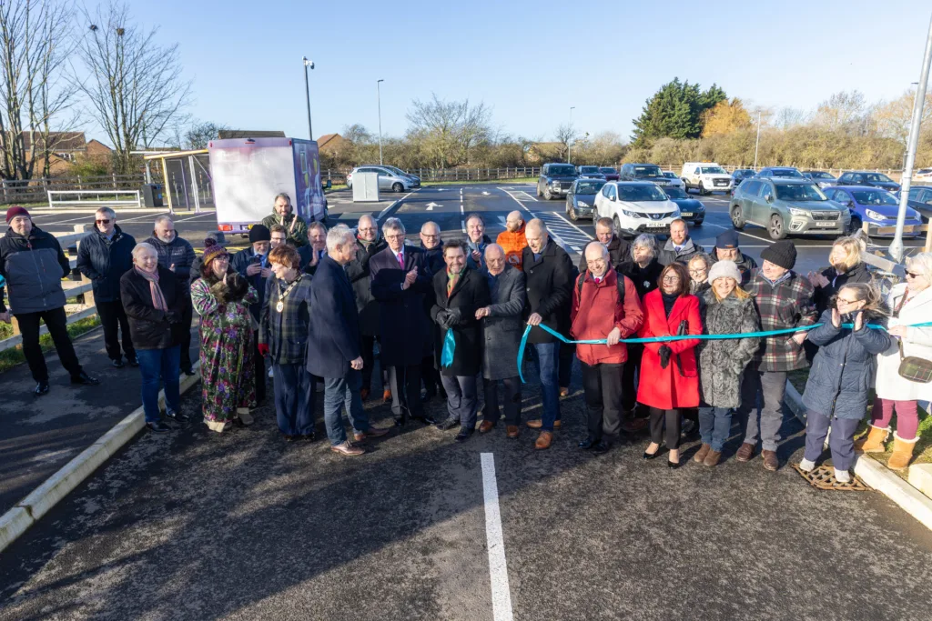 VIP guests ‘big up’ the little used £1m car park at Manea