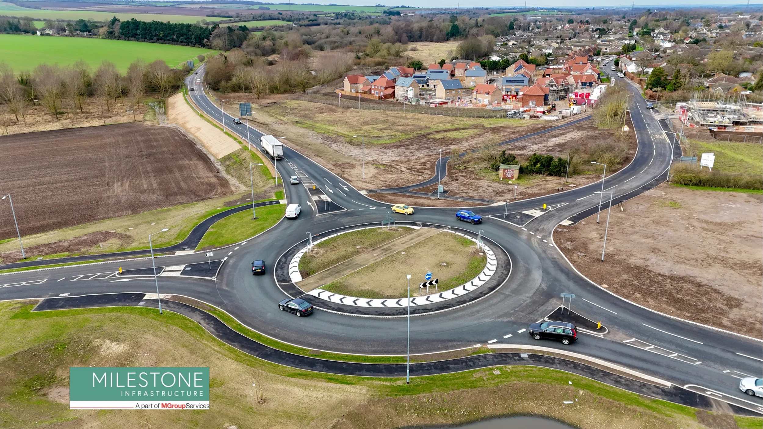 A1307 roundabout in Cambridgeshire opens ahead of schedule