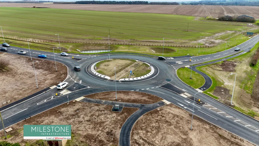 New Bartlow Road roundabout two months earlier than originally planned.