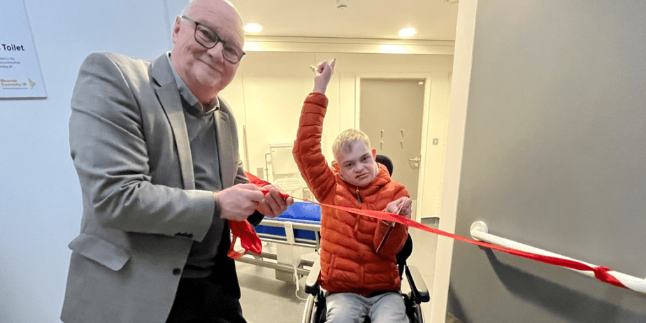 Oliver King of Little Miracles at the launch of the Changing Places toilet facility at the Imperial War Museum at Duxford. It was the Peterborough based charity Little Miracles that inspired a bid to fund the new specialist toilet.