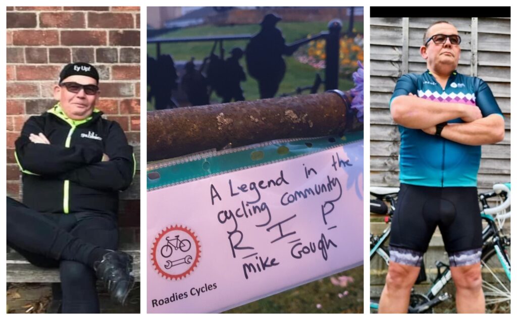 Vigil in memory of cyclist and campaigner Mike Gough of Huntingdon