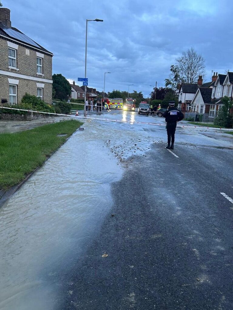 The big clear up in part of Werrington, Peterborough is under way after a burst water main caused extensive damage. PHOTO: Terry Harris 