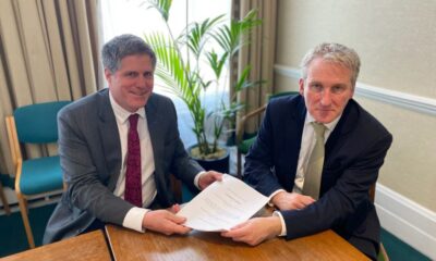Flashback to beginning of May when Mr Browne reported that over 570 people had shared concerns and comments about Longsands and Ernulf over the previous month. He is pictured with schools minister Damian Hinds discussing the concerns.