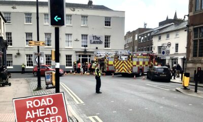 Scene at the Lamb Hotel, Ely, as fire crews called to tackle tumble dryer fire. PHOTO: CambsNews reader David