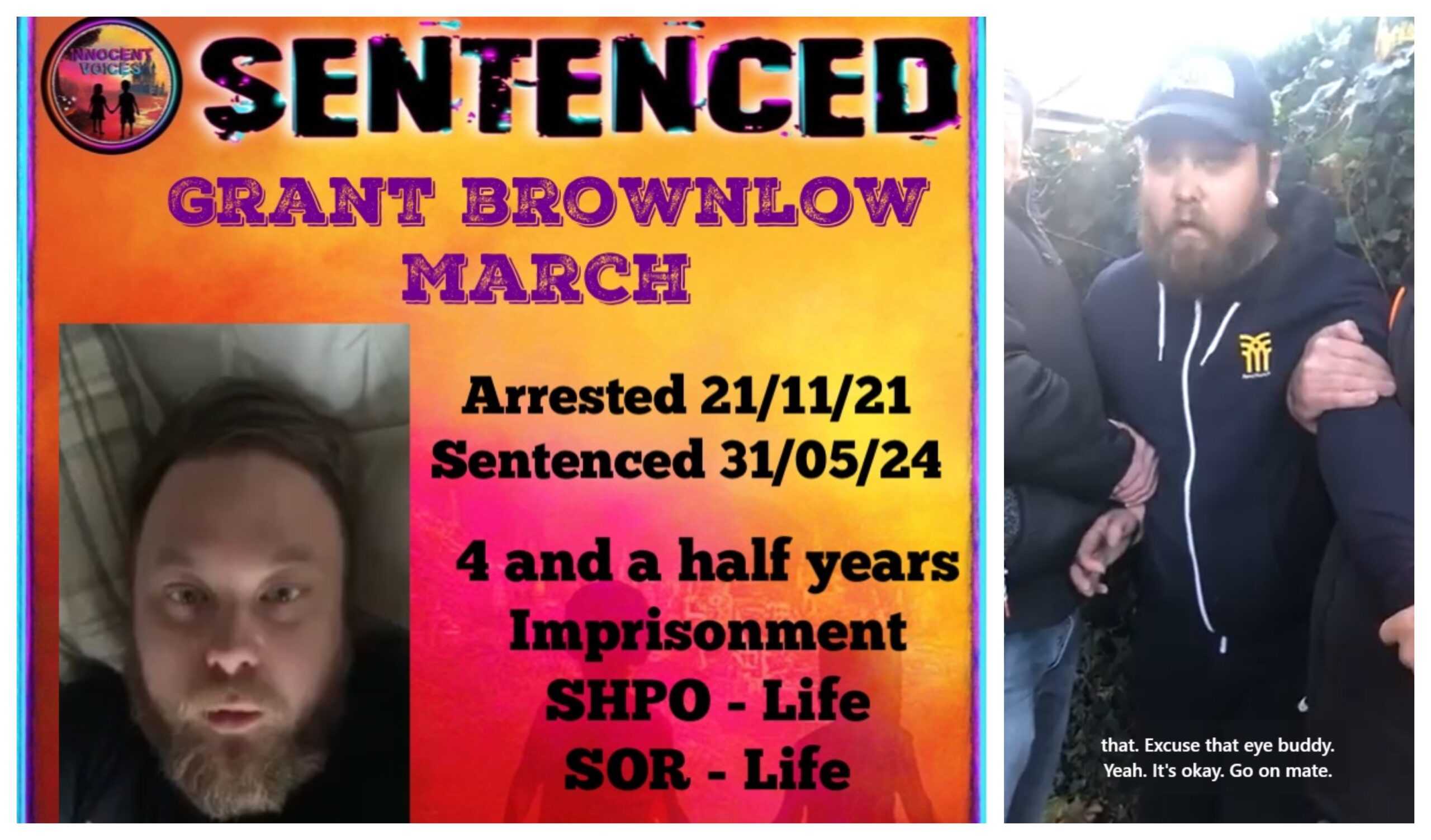 Sexual predator Grant Brownlow of March, Cambridgeshire, was jailed for four and a half years, to serve half with the remaining term on licence. He will be on the Sex Offenders Register for life and given a Sexual Harm Prevention Order.