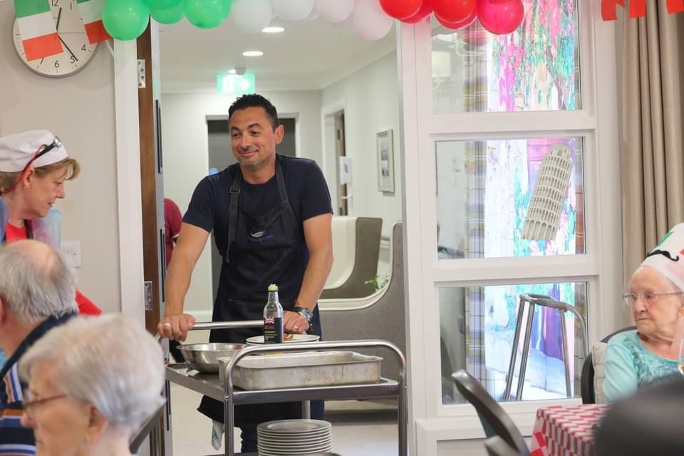 Celebrity chef Theo Michaels brought an Italian theme – and flavour - to Barton Care Home, Wisbech. PHOTO: Barton Manor Care Home 