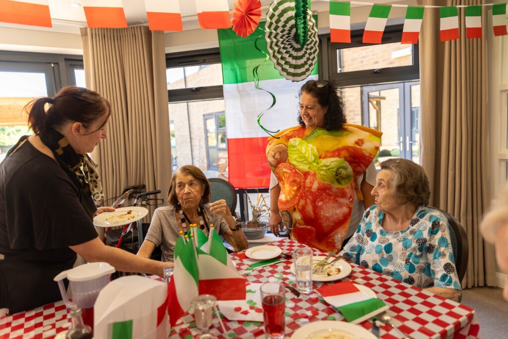 Celebrity chef Theo Michaels brought an Italian theme – and flavour - to Barton Care Home, Wisbech. PHOTO: Terry Harris 