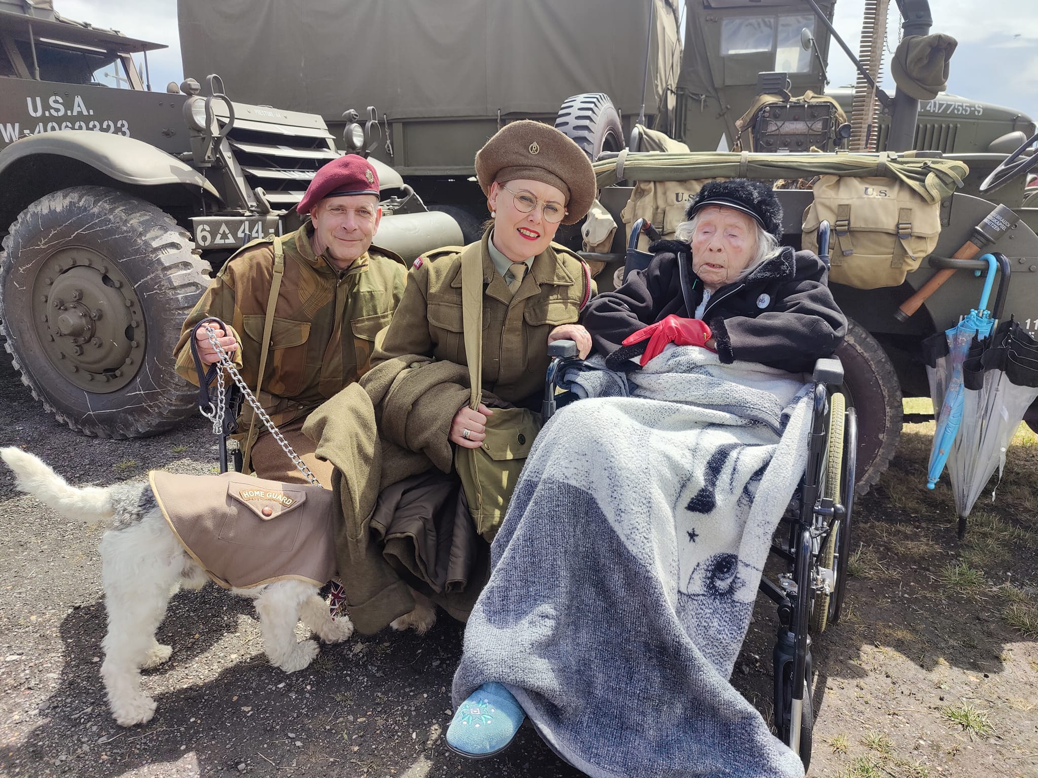 Hilton Park Care Home in Bottisham arranged for Dorothy Smith, 104, to visit the event at Bottisham Airfield Museum.