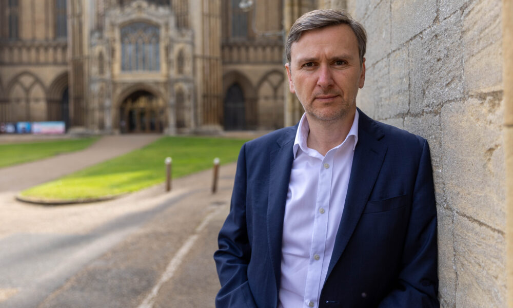 Peterborough MP Andrew Pakes at Peterborough Cathedral on Monday for the opening of the "Monsters of the Sea," set to enthral audiences to September 1st, 2024. Picture by Terry Harris.