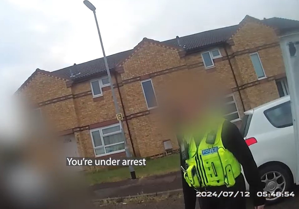 Human trafficker suspect detained in Whittlesey told police ‘they want me? about what?’ before being advised of his rights and bundled into a police van.