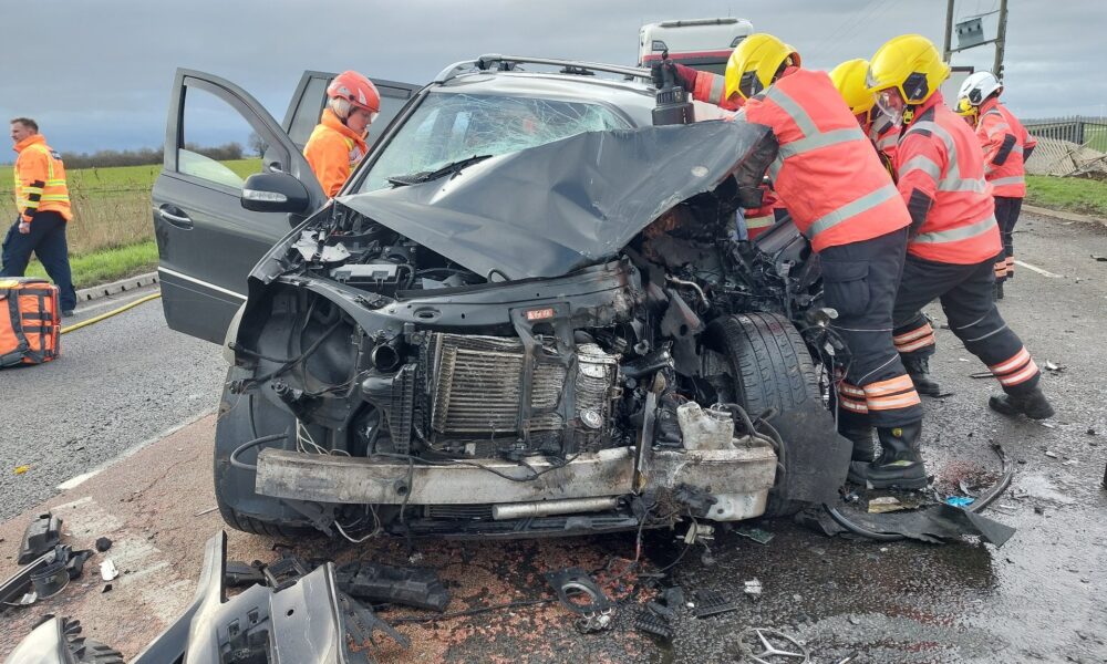 Anthony Campbell (above) was driving a 44 tonne HGV when he crashed into an Mercedes GL320 towing a trailer on the A47 at Guyhirn on 3 January