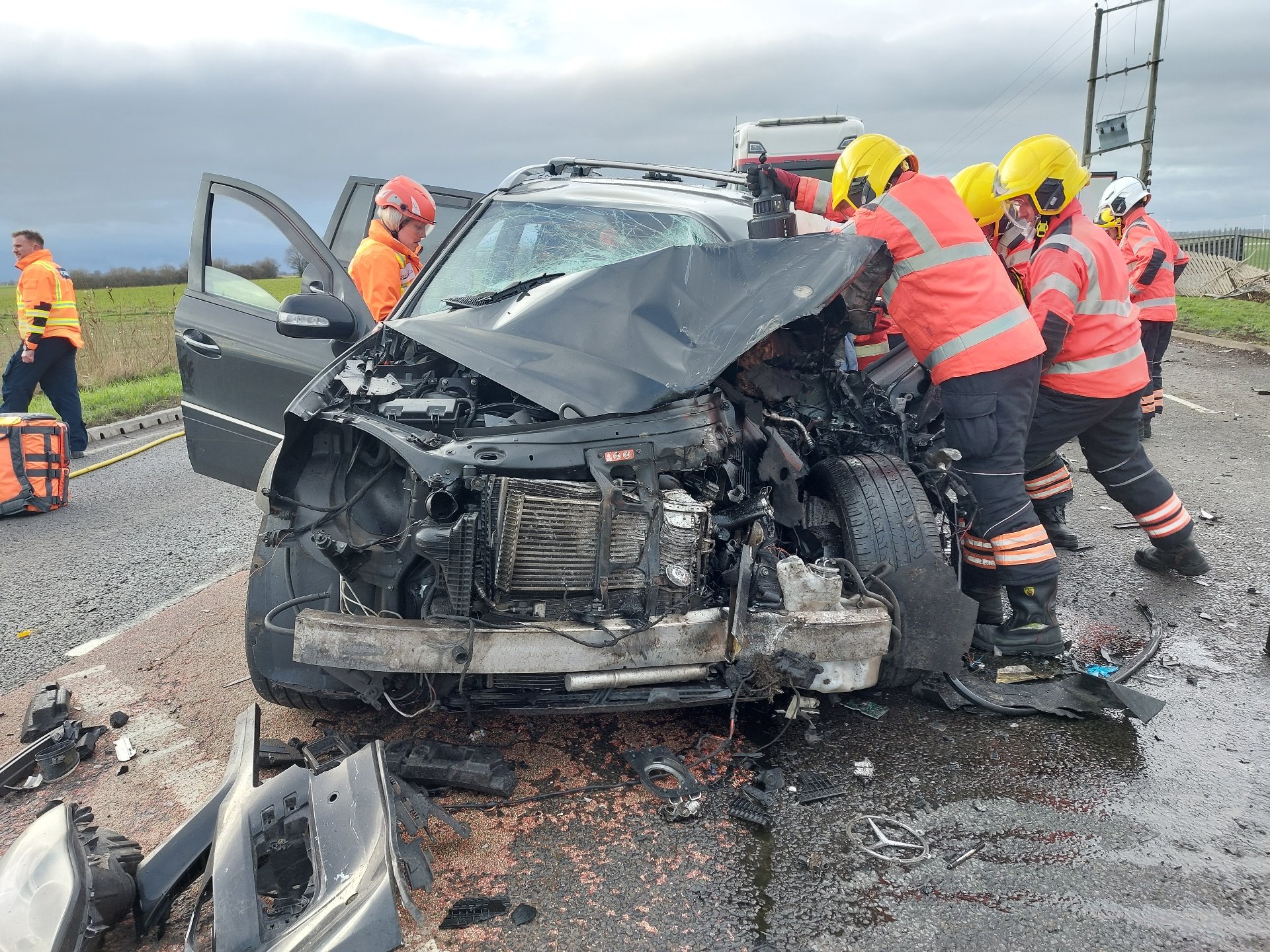 Anthony Campbell (above) was driving a 44 tonne HGV when he crashed into an Mercedes GL320 towing a trailer on the A47 at Guyhirn on 3 January