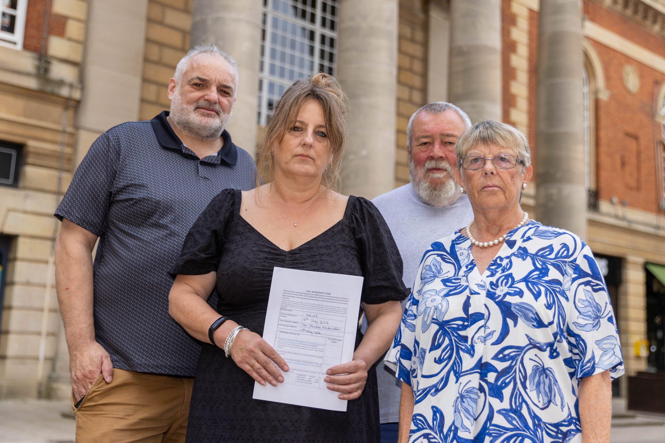 Councillors John Fox, Sarah Hillier and Christian Hogg ‘called in’ the Cabinet decision. Also pictured is Cllr Judy Fox. PHOTO: Terry Harris