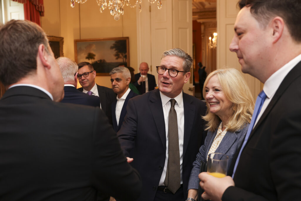  Prime Minister Keir Starmer and his deputy Angela Rayner hosted a Downing Street reception for regional mayors including Dr Nik Johnson 