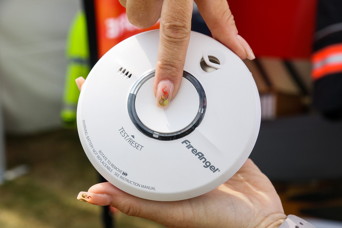 Cambridgeshire Fire and Rescue urges those waiting in the queue for an Oasis ticket should use the time to check fire alarms. Image: Cambs fire and rescue