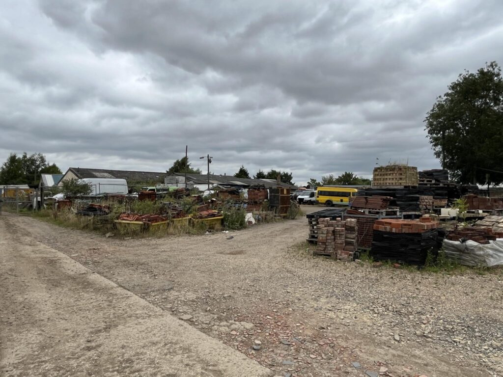 Housing planned for Brownlows Yard in Creek Road, March: within the brownfield land, there are commercial buildings and land being used for the storage of commercial and building materials, vehicles, and a caravan. PHOTO: John Elworthy