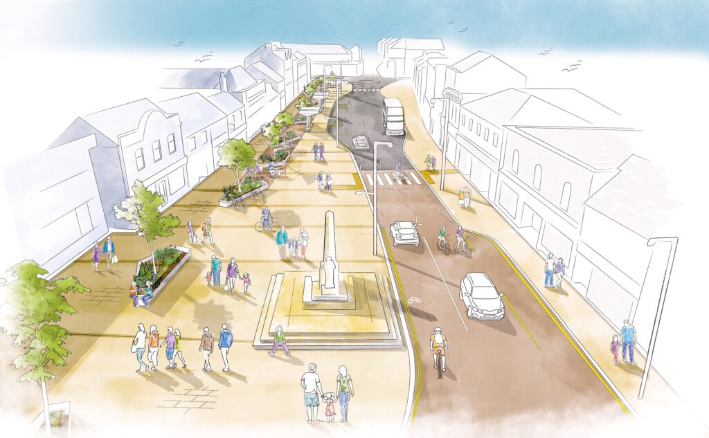 Artist impression produced by Fenland Council of new look town centre 