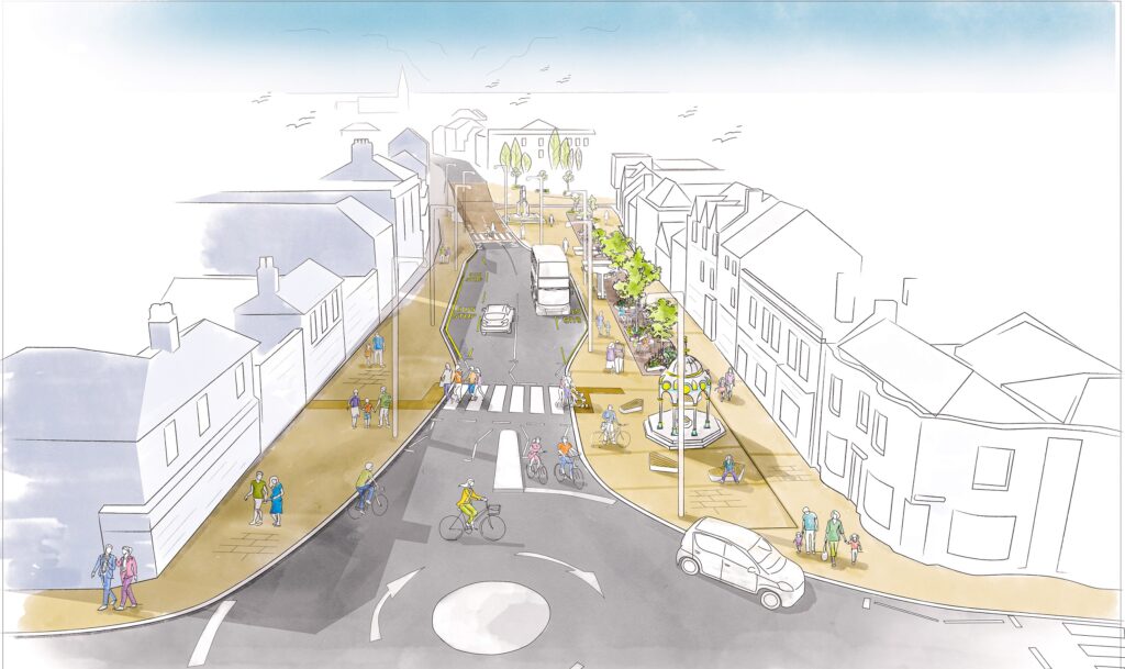 Artist impression produced by Fenland Council of new look town centre 