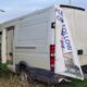 The owner of an abandoned white van, which was spray painted with offensive graffiti, has been fined £1,894 at Cambridge Magistrates Court