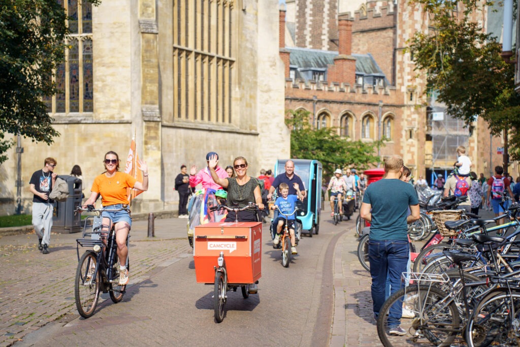 Camcycle's successful Cargo Carnival parade and try-out event held on Lammas Land in Cambridge which was attended by Mayor Dr Nik Johnson