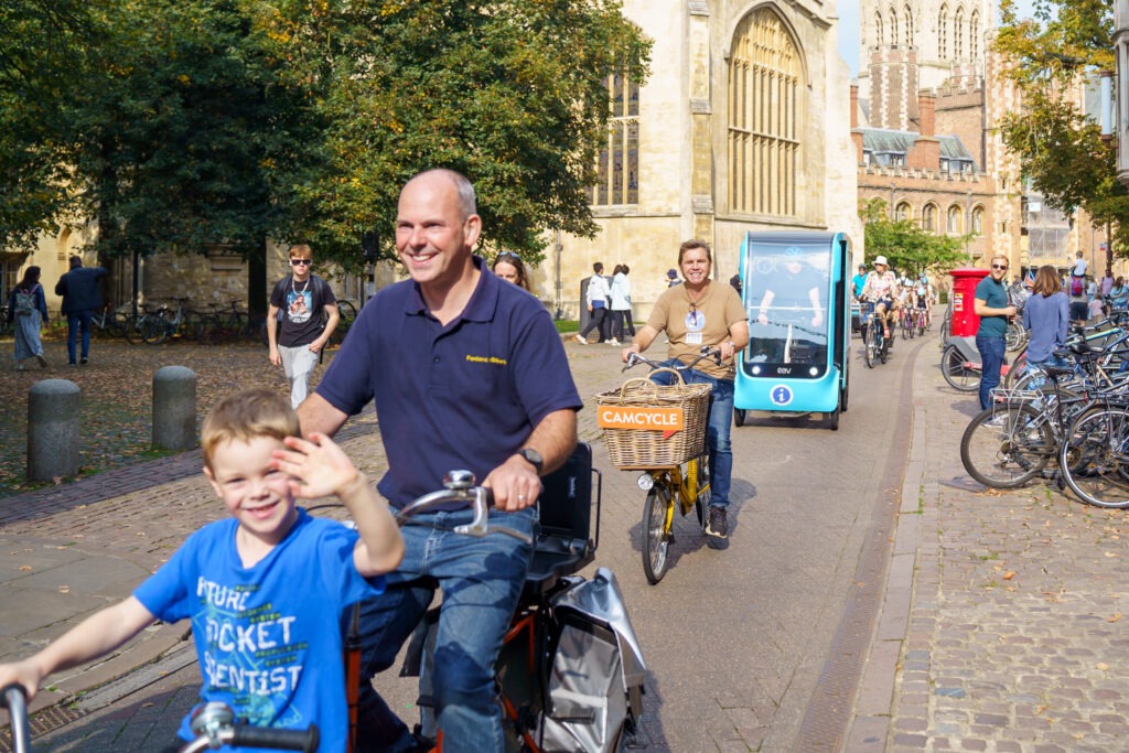 Camcycle's successful Cargo Carnival parade and try-out event held on Lammas Land in Cambridge which was attended by Mayor Dr Nik Johnson