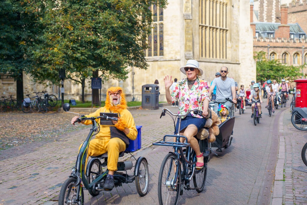 Camcycle's successful Cargo Carnival parade and try-out event held on Lammas Land in Cambridge which was attended by Mayor Dr Nik Johnson