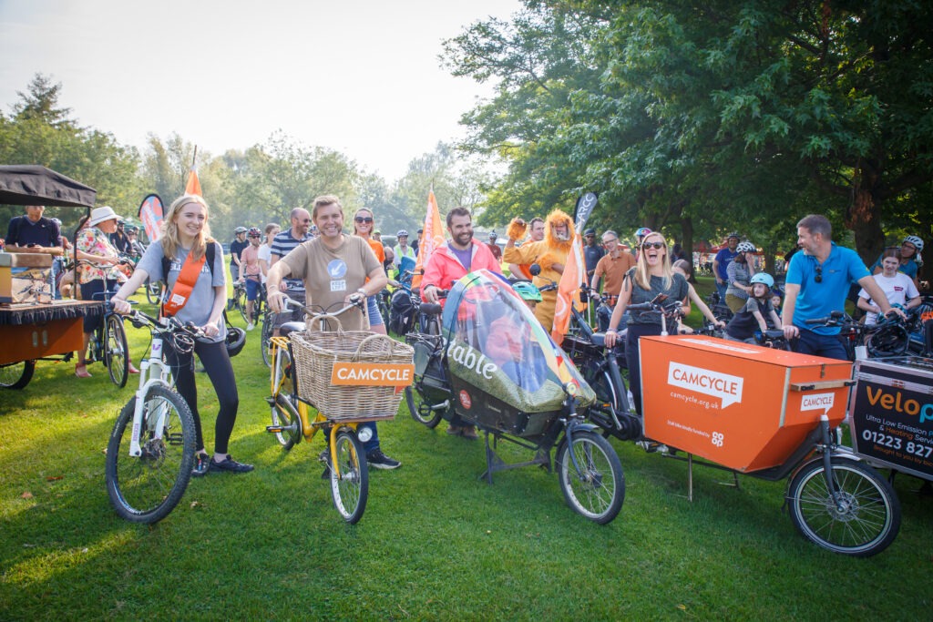 Camcycle's successful Cargo Carnival parade and try-out event held on Lammas Land in Cambridge which was attended by Mayor Dr Nik Johnson