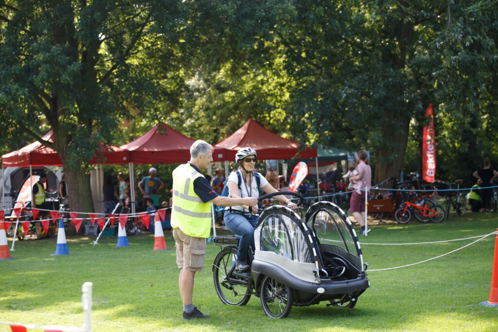 Camcycle's successful Cargo Carnival parade and try-out event held on Lammas Land in Cambridge which was attended by Mayor Dr Nik Johnson