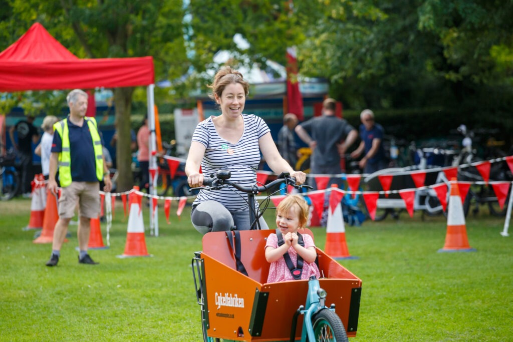 Camcycle's successful Cargo Carnival parade and try-out event held on Lammas Land in Cambridge which was attended by Mayor Dr Nik Johnson