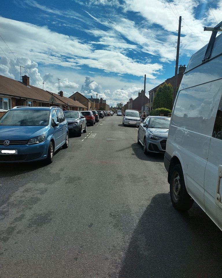 The scene that confronted firefighters attempting to get through Windmill Street, Whittlesey. PHOTO: Cambs fire and rescue 