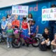 Children took part in a protest to support a bus gate for Mill Road bridge Cambridge. PHOTO: Camcycle