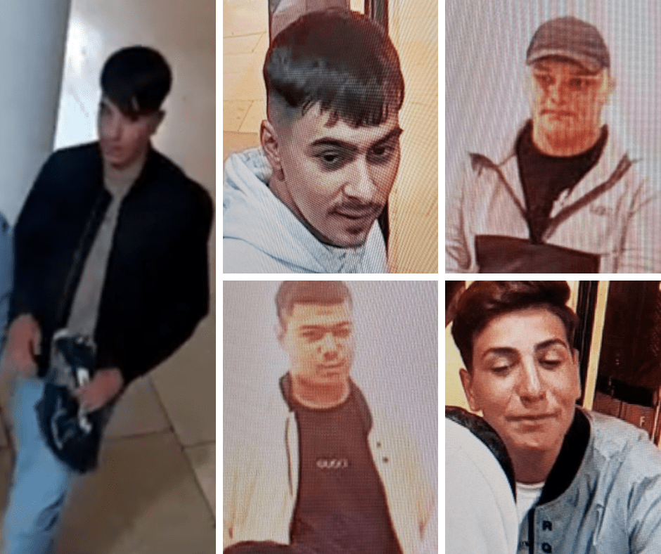 Police have released CCTV images of five men they would like to speak to in connection with a sexual assault.