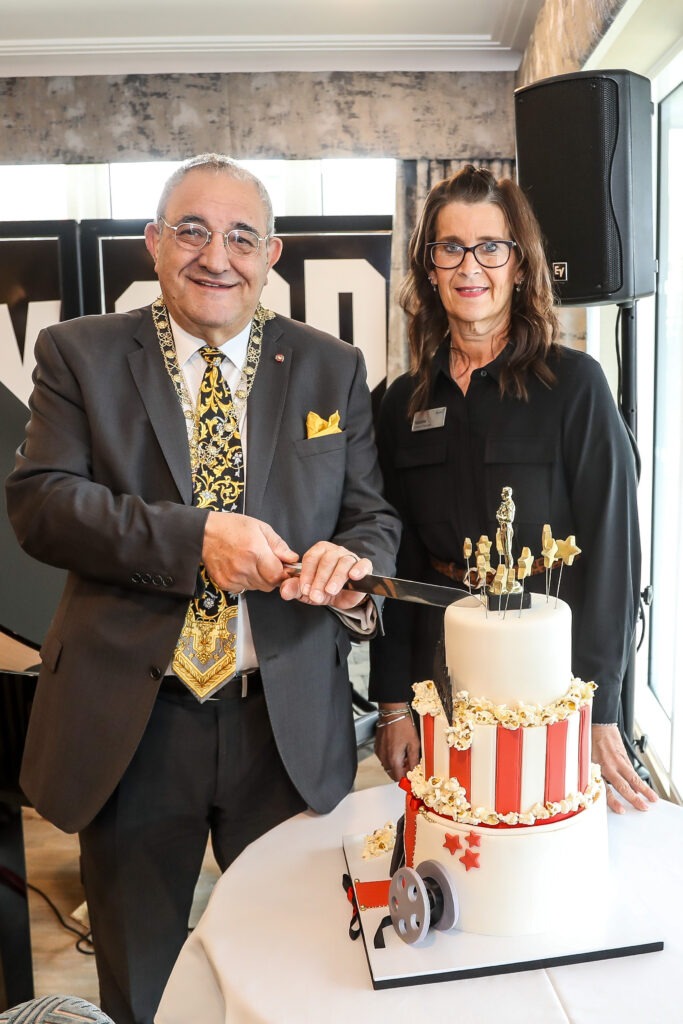 (L-R) The Mayor of Peterborough, Marco Cereste, with Natalie Maxwell, Home Manager at Waterhouse Manor Care Home.