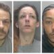 From left: Roland Hare of Cambridge, Aileen Grimewood of Burwell, and Tarmani Carter of Orpington, jailed for a combined total of nearly 9 years for drug offences. They were caught in Cambridge following suspicions of cuckooing.