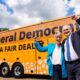 Pippa Heylings with Lib Dem party leader Sir Ed Davey ahead of the election campaign in May